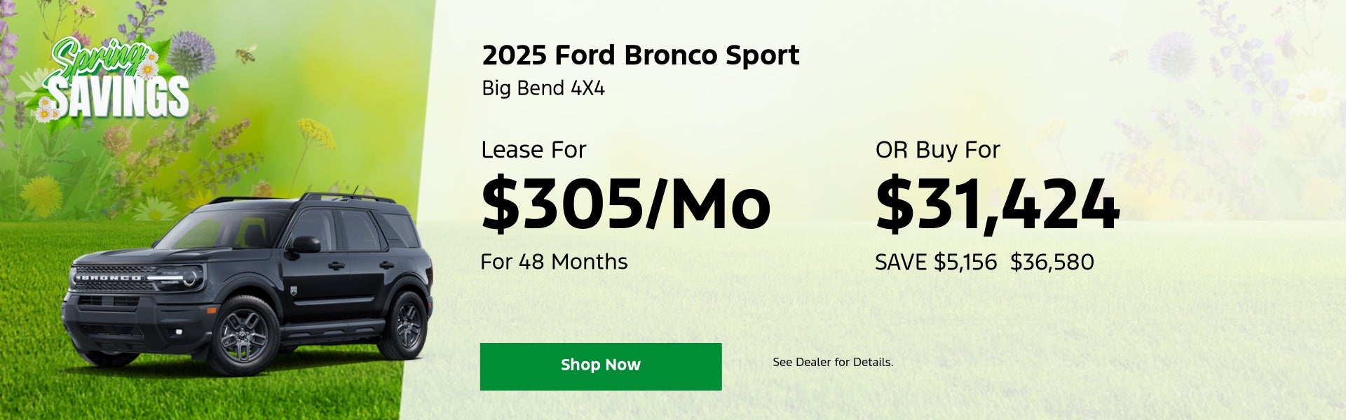 Ford Bronco Sport Lease Special